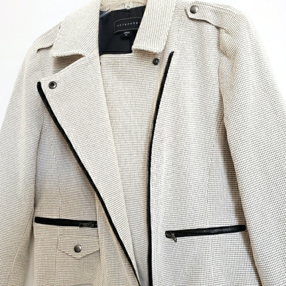 NWOT Metaphor LS Creme Double Breasted Twd Blazer - Picture 4 of 12